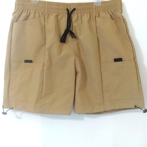 ORIGINAL DELUXE SUPPLY BIG & TALL TAN BLACK SWIM TRUNKS BOARDSHORTS SIZE 3XL NWT - Picture 5 of 9